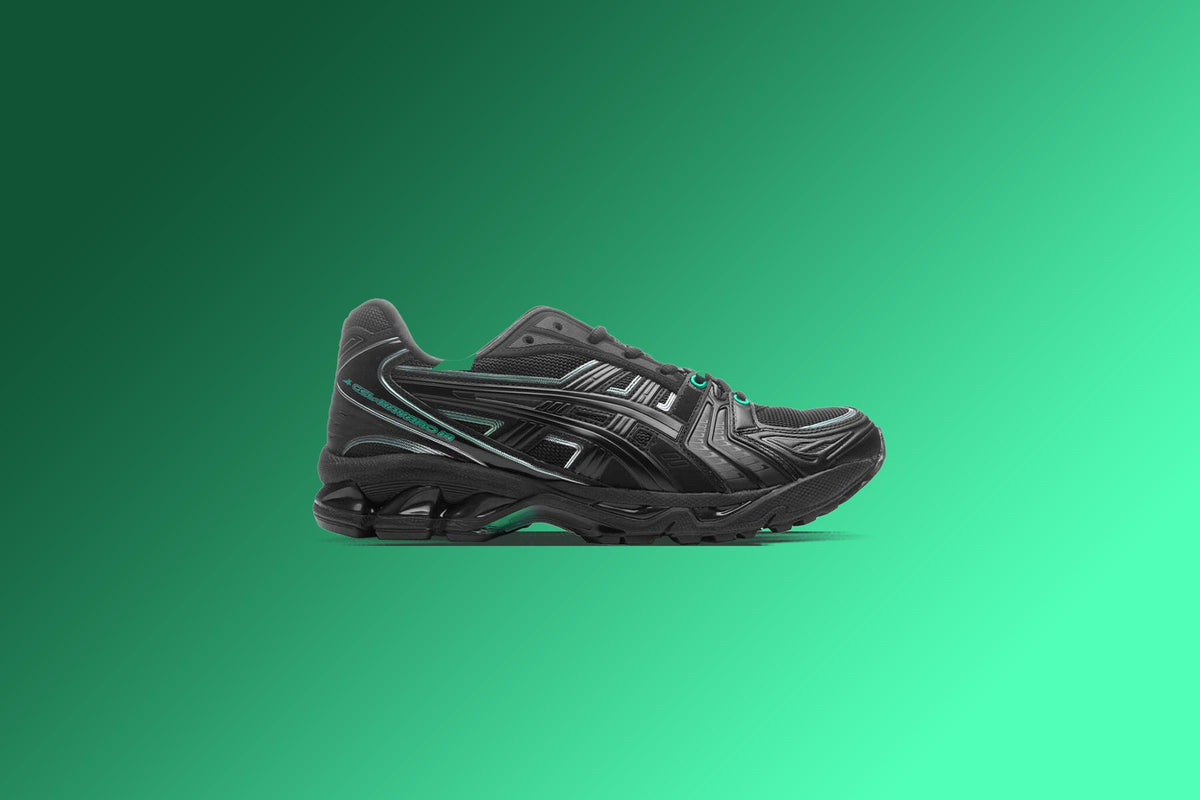 8ON8 x Asics Gel-Kayano 14 in Black/Black - product image from the listing.