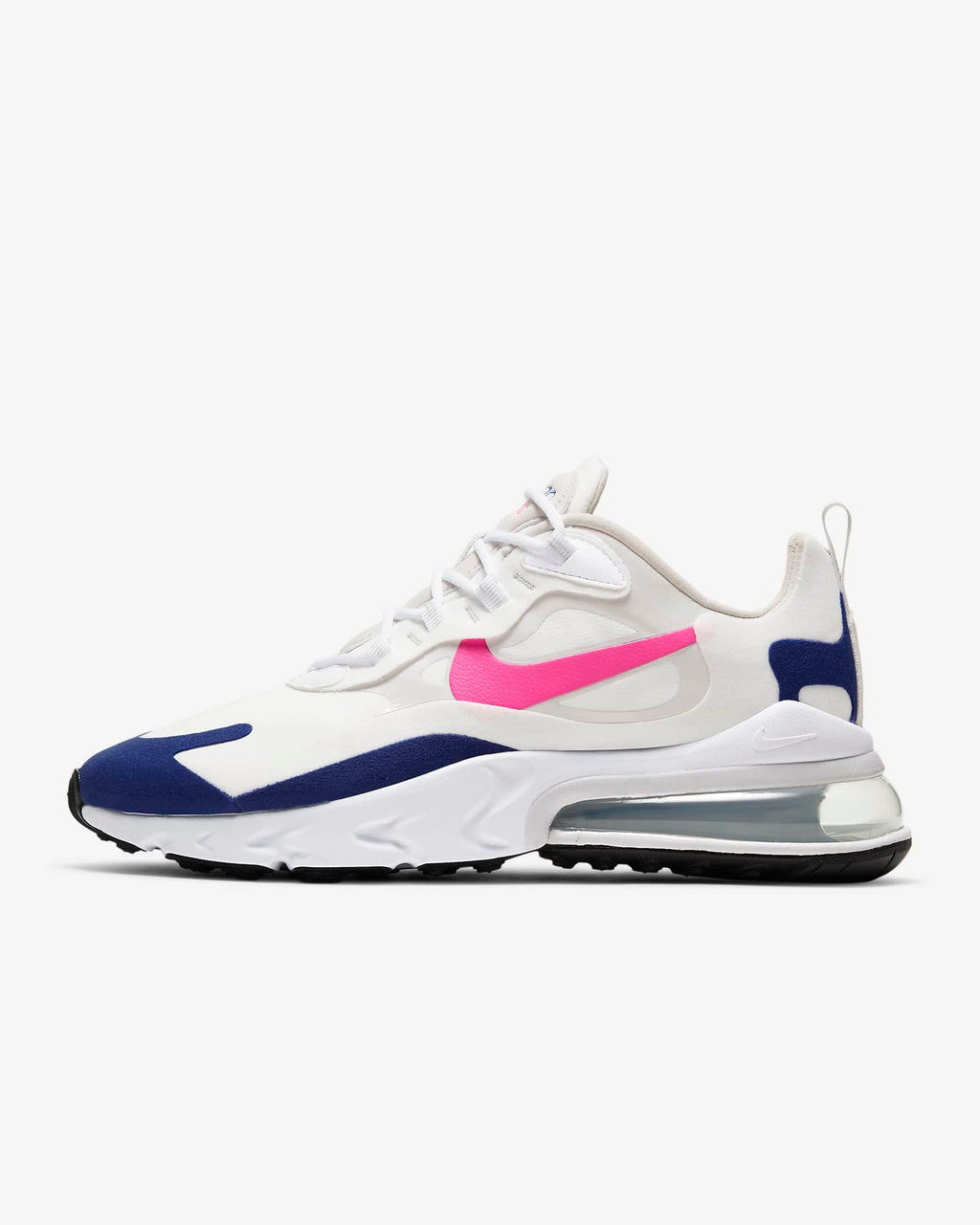 Nike Air Max 270 React Sneakers in White Pink Navy CU7833-101 - product image from the listing.