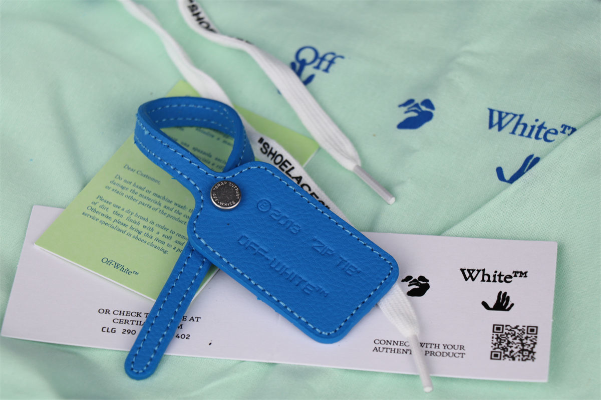 "Blue White" Off-White Out of Office - product image from the listing.