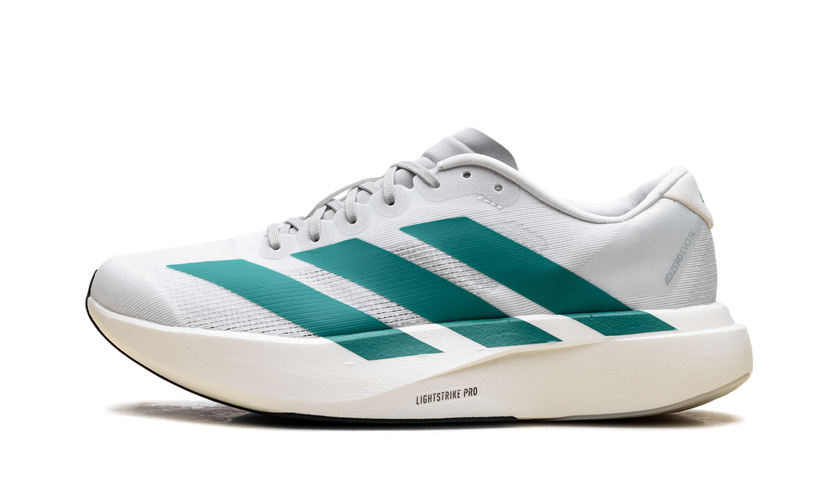 "White Pure Teal" adiZero EVO SL JS4451 - product image from the listing.