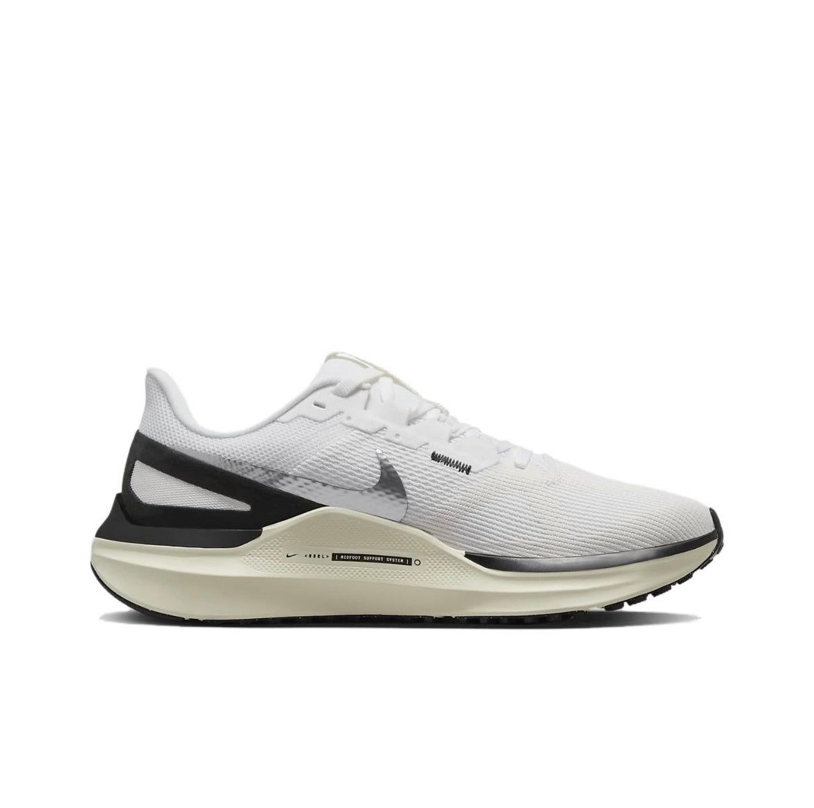 Nike Structure 25 Road Running Shoes in White Black DJ7884-104 - product image from the listing.