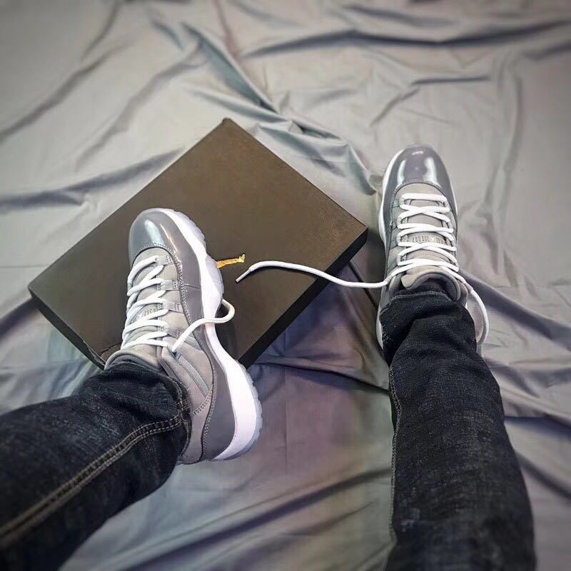 Air Jordan 11 Low Sneakers in Cool Grey - product image from the listing.