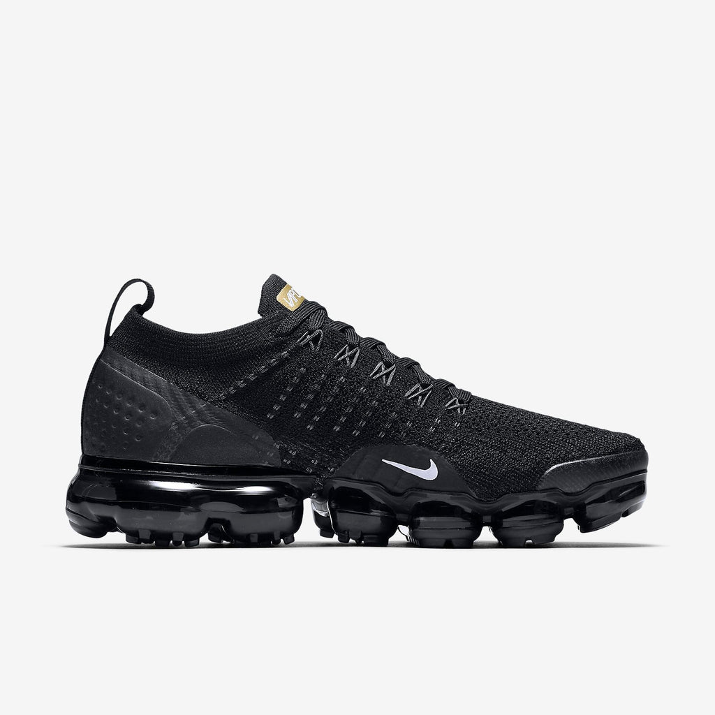 Nike Air VaporMax Flyknit 2 Sneakers in Black Gold 942842-012 - product image from the listing.