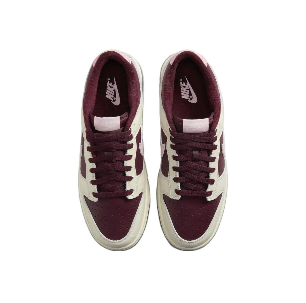 Nike Dunk Low Valentine's Day Sneakers in Burgundy Pink DR9705-100 - product image from the listing.