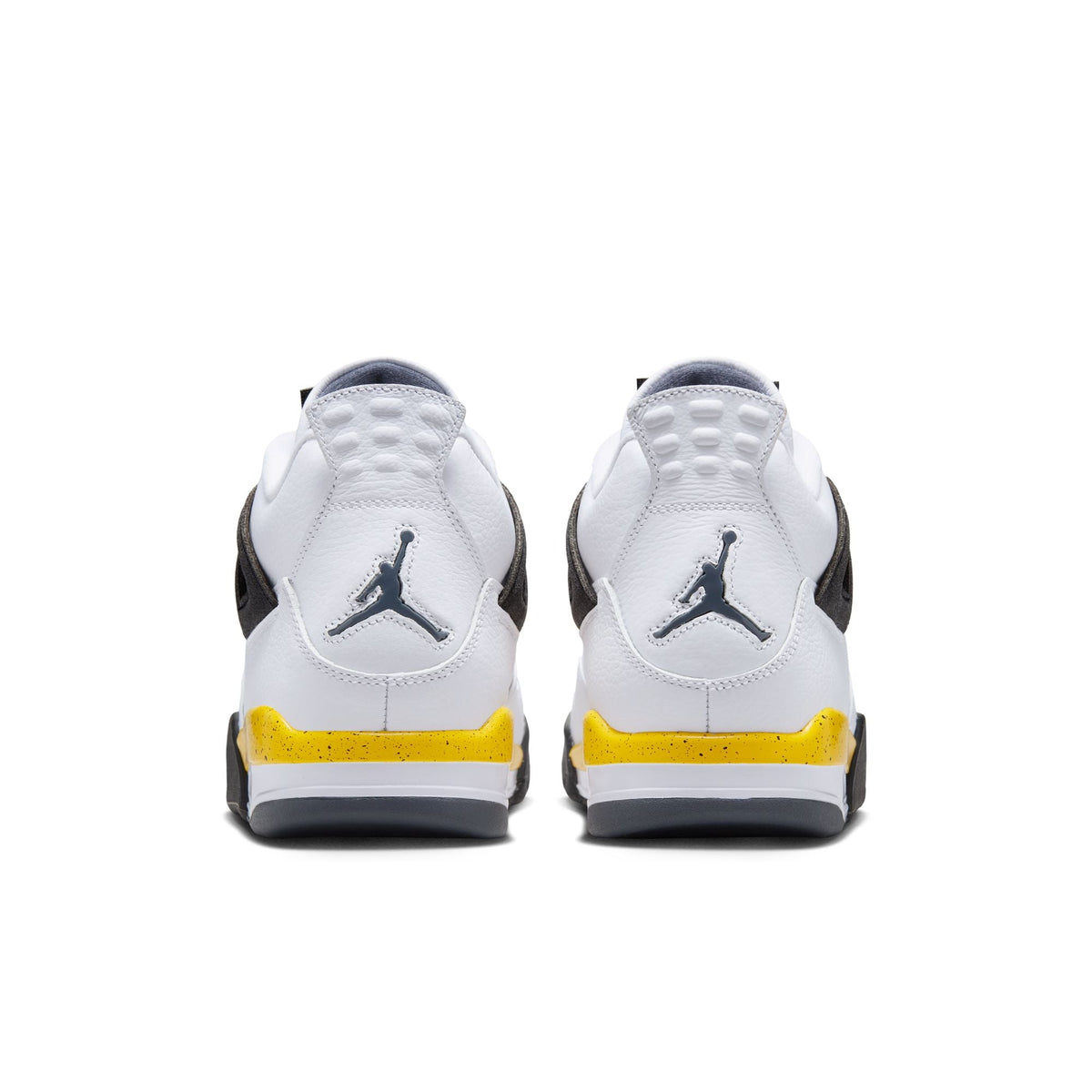 "Tour Yellow" Air Jordan 4 Retro (White/Tr Yllw-DK BL Gry-Black) - product image from the listing.