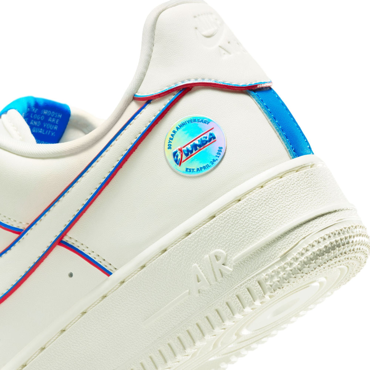 Women's Nike Air Force 1 '07 WNBA 30th (Sail/Multi-Color-Action Red) - product image from the listing.