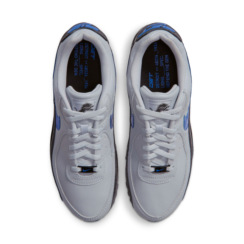 Field Silver/Blue Spark-Black - Nike NFL Rivalry Air Max 90 LIONS - product image from the listing.