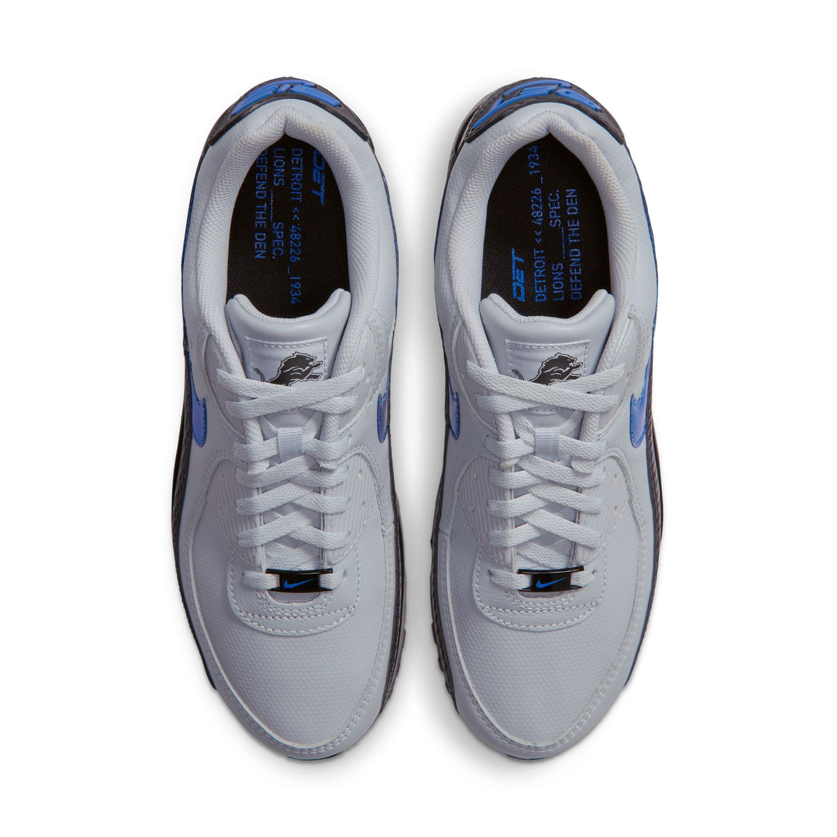 Field Silver/Blue Spark-Black - Nike NFL Rivalry Air Max 90 LIONS - product image from the listing.