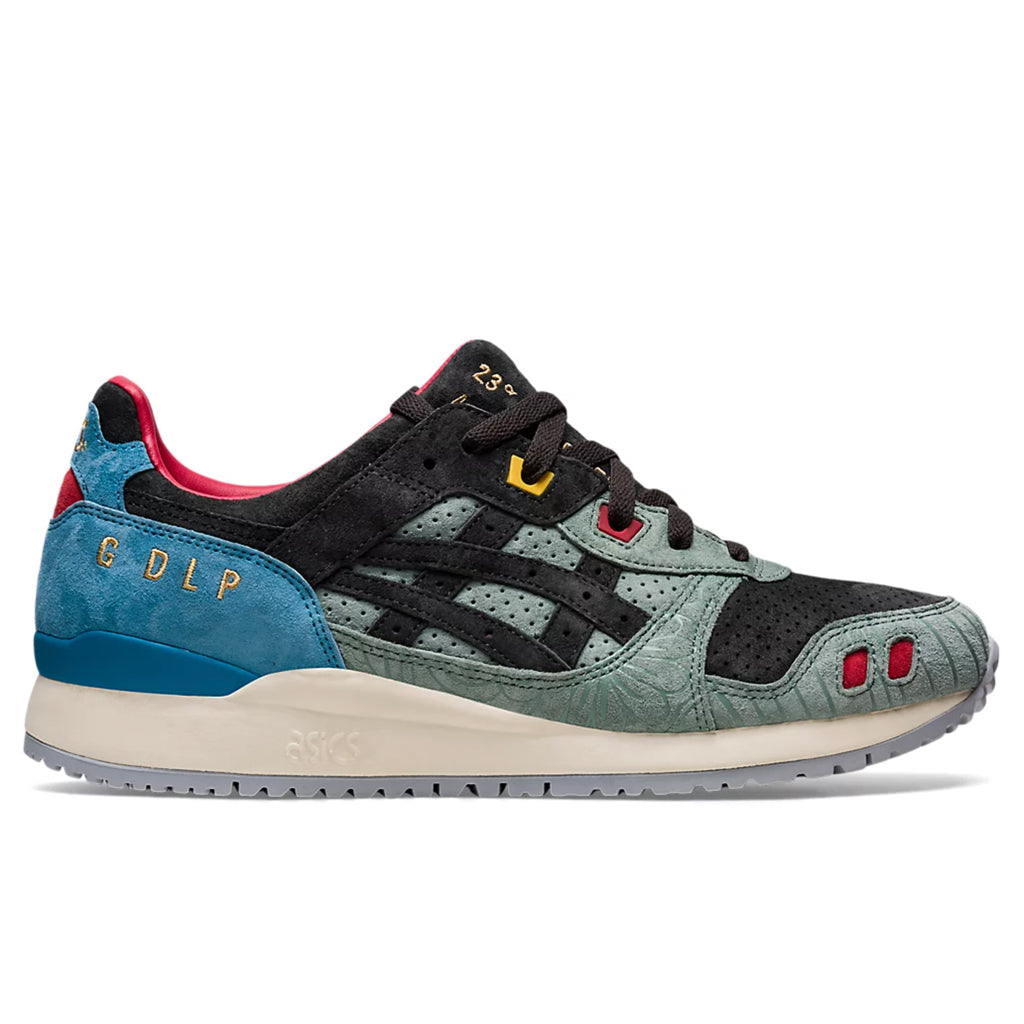 "Tropicalia" Asics x GDLP Gel-Lyte III OG Graphite Grey - product image from the listing.