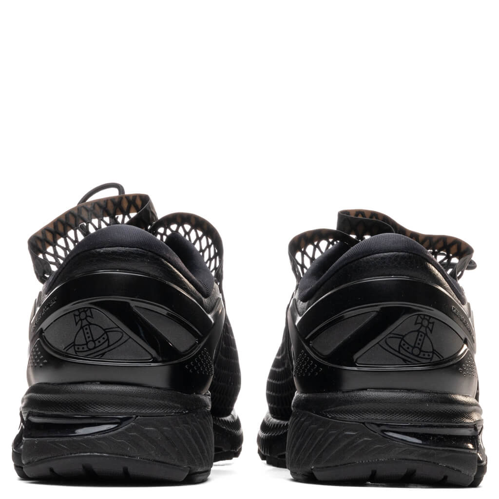 "Buffalo Bag" Asics x Vivienne Westwood Gel-Kayano 26 Black/Black - product image from the listing.