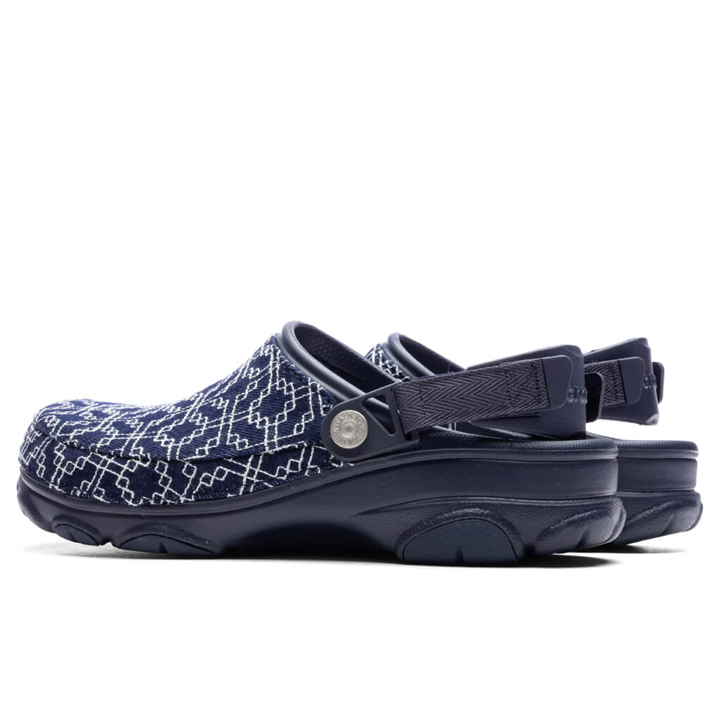 Crocs x Levis All Terrain Clog in Navy - product image from the listing.