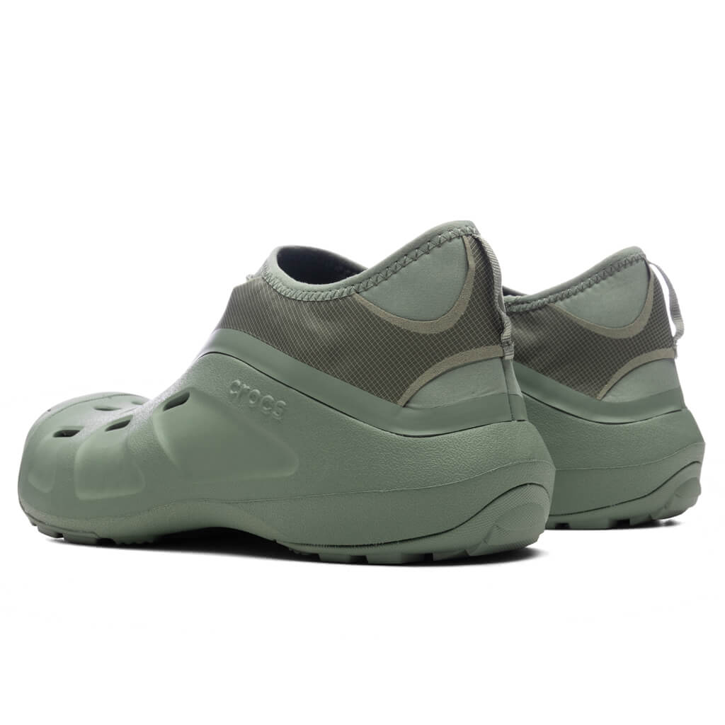 Crocs x Satisfy Quick Trail Low in Moss - product image from the listing.