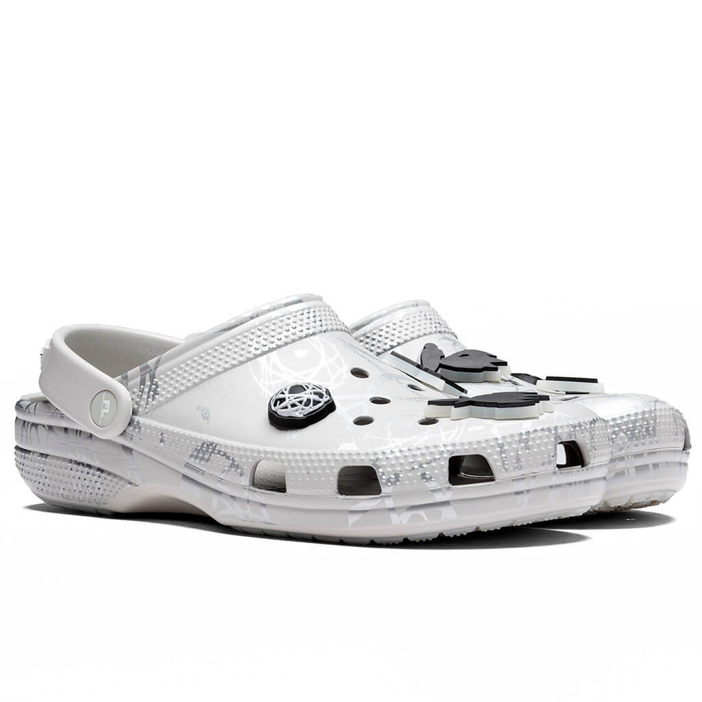 Crocs x The Futura Laboratories Classic Clog in Pearl White - product image from the listing.