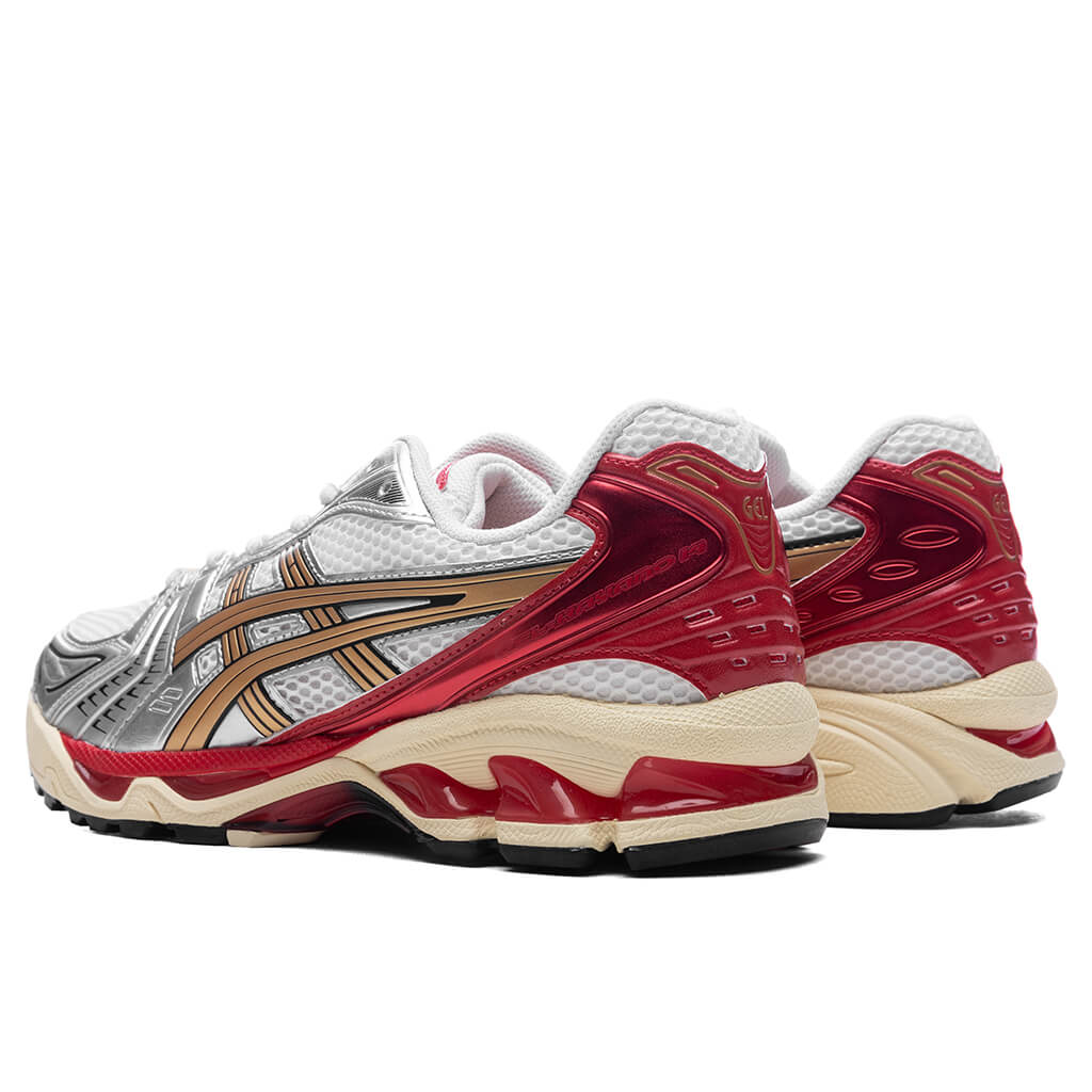 Asics x Sneaker Politics Gel-Kayano 14 in Cream/Pure Gold - product image from the listing.
