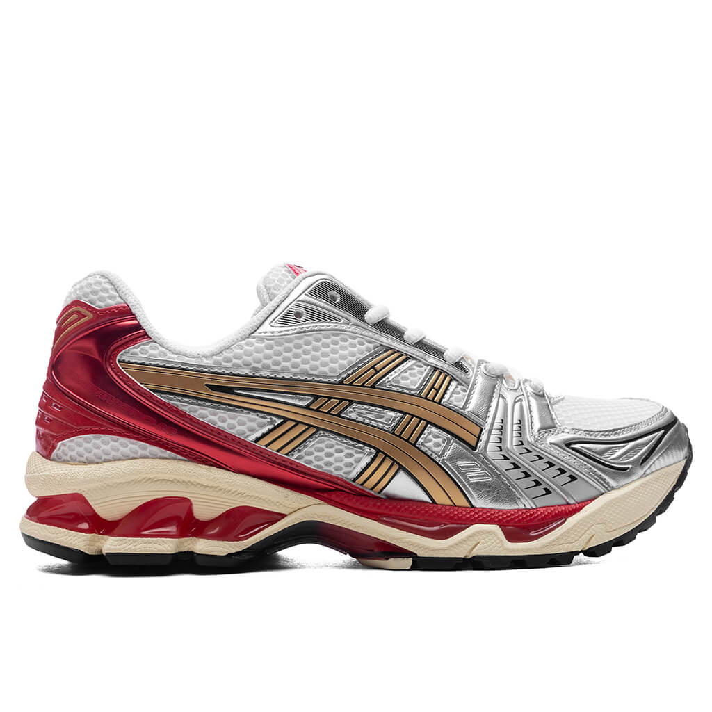 Asics x Sneaker Politics Gel-Kayano 14 in Cream/Pure Gold - product image from the listing.