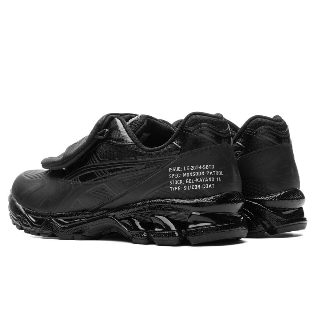 Asics x SBTG x Limited Edt Gel-Kayano 14 in Black/Black - product image from the listing.