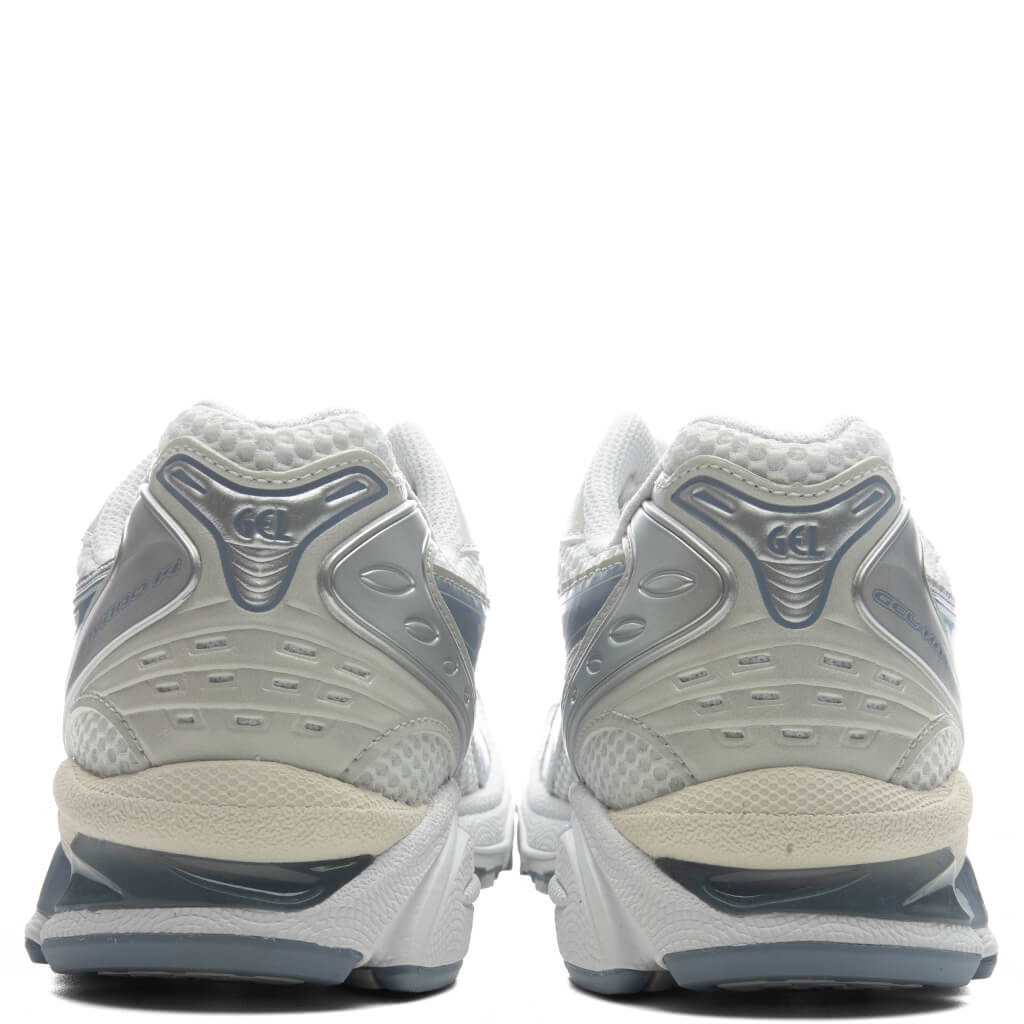GEL-KAYANO 14 in White/Light Navy - product image from the listing.