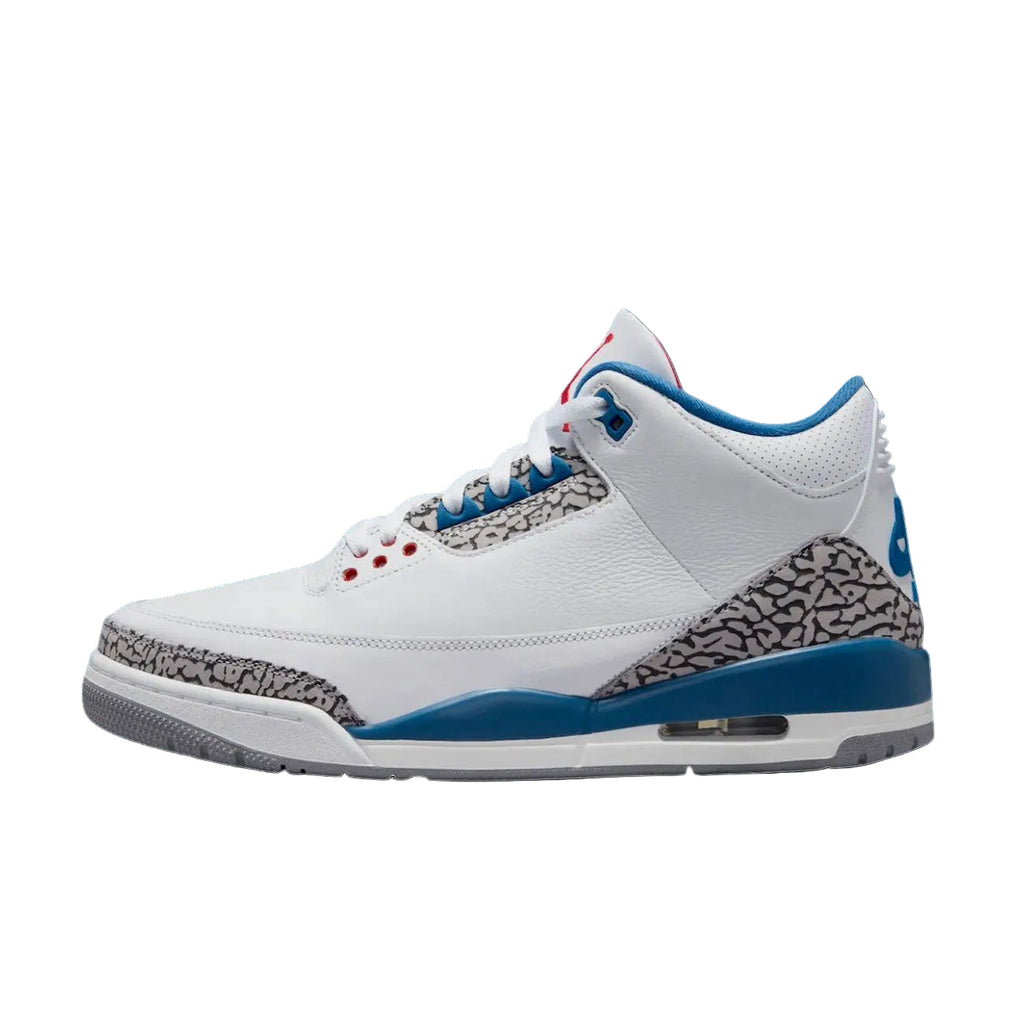 White/Fire Red-True Blue - Air Jordan 3 Retro OG - product image from the listing.