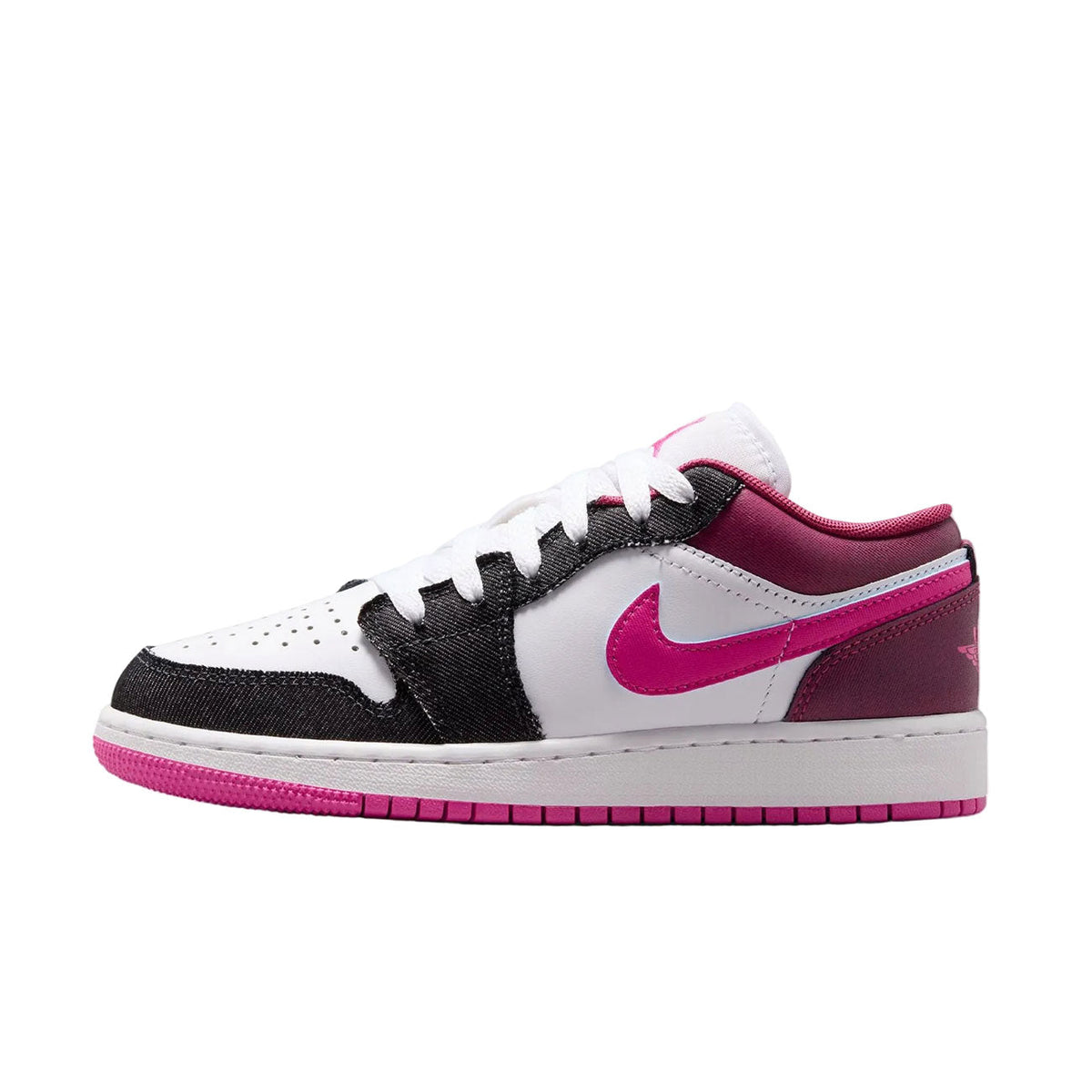 Off Noir/ Desert Pink-White - Air Jordan 1 Low SE (GS) - product image from the listing.