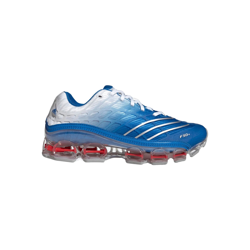 Megaride F50 (Blue Bird/Silver Metallic/Cloud White) by adidas - product image from the listing.