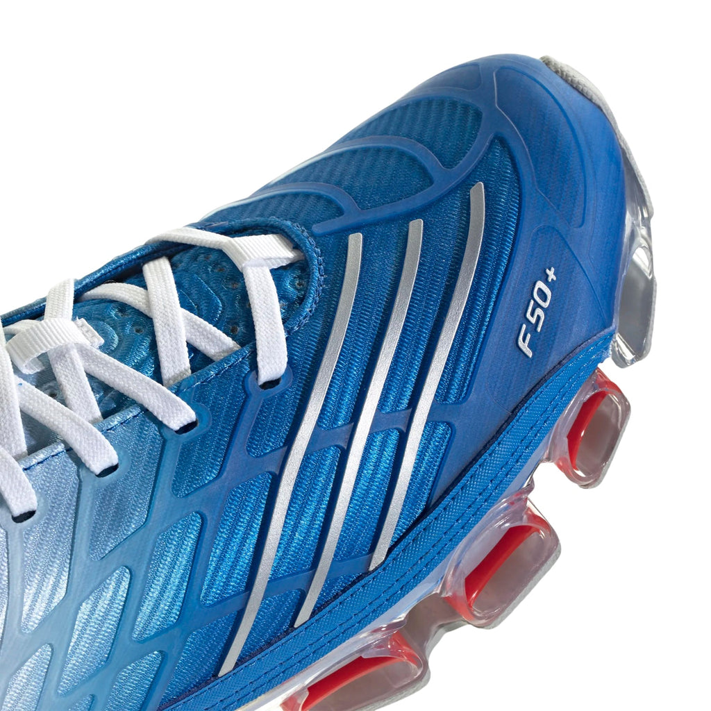 Megaride F50 (Blue Bird/Silver Metallic/Cloud White) by adidas - product image from the listing.