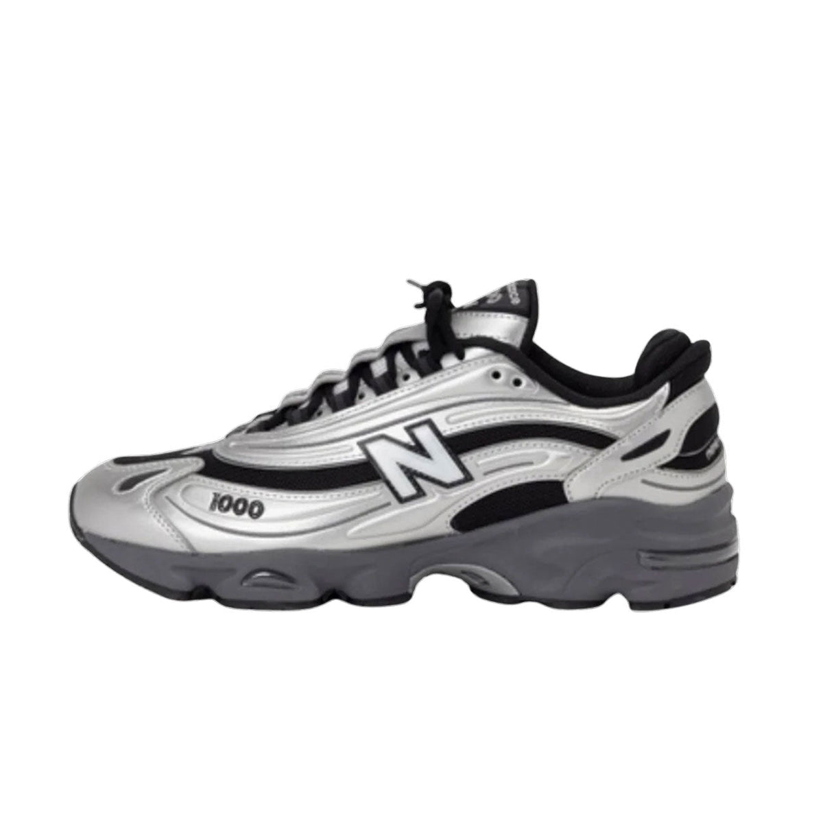 New Balance 1000 in Black/Silver - product image from the listing.