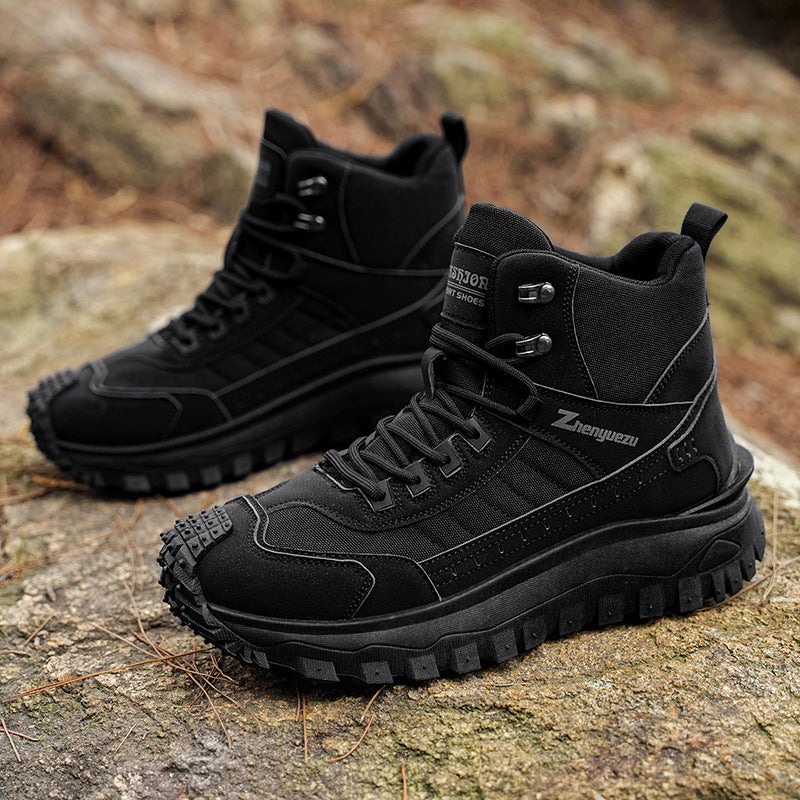 Men's Plus-Size Fall/Winter Boots for Outdoor, Casual, Athletic and Work Wear - Thick-Soled - product image from the listing.