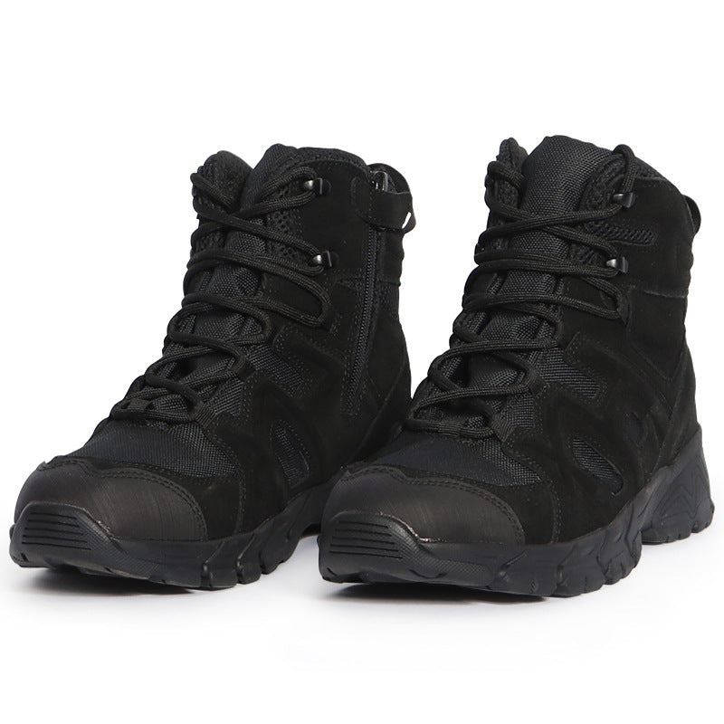 Men's Tiger-Wolf Mid-Cut Tactical Boots for Hiking and Trekking - Large Sizes, Non-Slip Combat and Training Boots - product image from the listing.