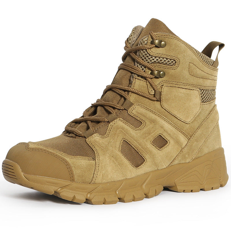 Men's Tiger-Wolf Mid-Cut Tactical Boots for Hiking and Trekking - Large Sizes, Non-Slip Combat and Training Boots - product image from the listing.