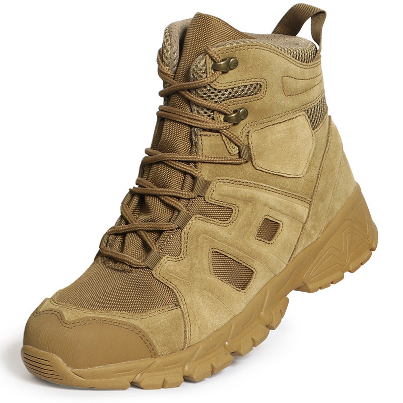 Men's Tiger-Wolf Mid-Cut Tactical Boots for Hiking and Trekking - Large Sizes, Non-Slip Combat and Training Boots - product image from the listing.