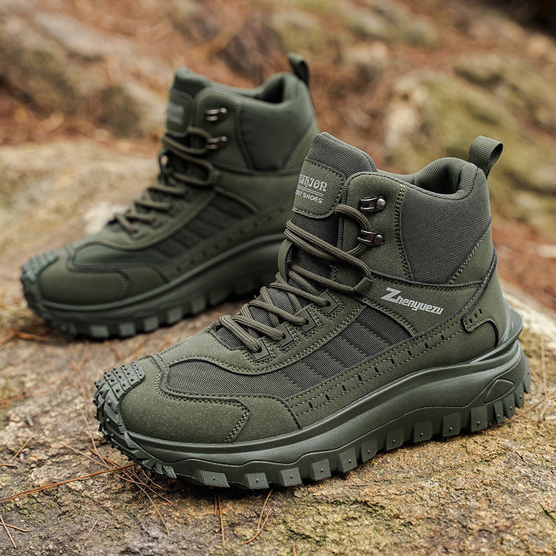 Men's Plus-Size Fall/Winter Boots for Outdoor, Casual, Athletic and Work Wear - Thick-Soled - product image from the listing.