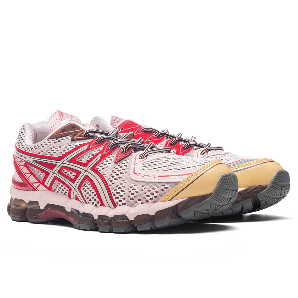Crystal Pink/Classic Red - UB9-S Gel-Kayano 20 - product image from the listing.