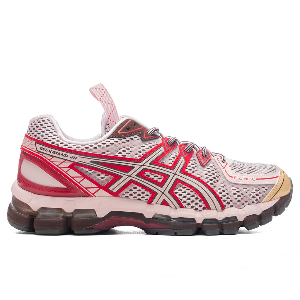 Crystal Pink/Classic Red - UB9-S Gel-Kayano 20 - product image from the listing.