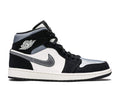 Air Jordan 1 Mid SE 'Satin Smoke Grey' Footwear - product image from the listing.