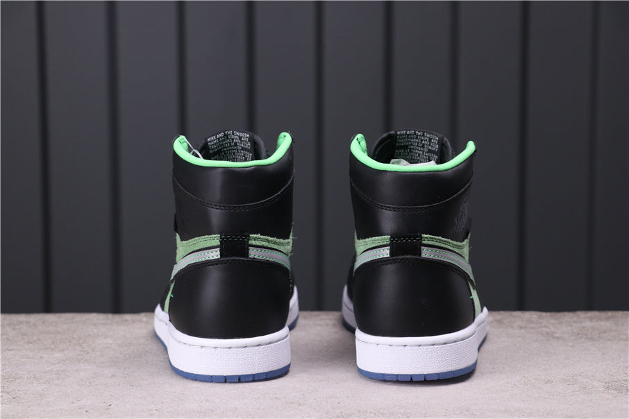 Air Jordan 1 High Zoom Rage Sneakers in Green CK6637-002 - product image from the listing.