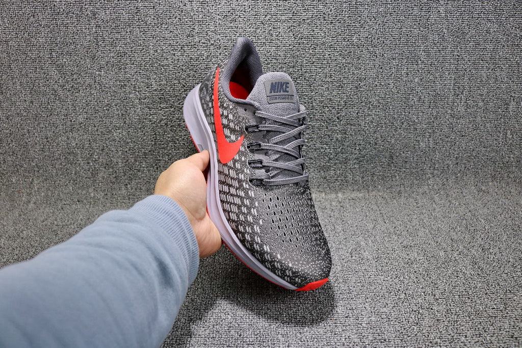 Nike Air Zoom Pegasus 35 Shoes for Running, Grey/Crimson 942851-006 - product image from the listing.
