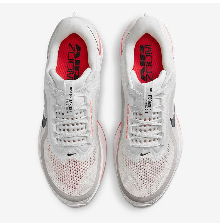 Nike Pegasus Premium Running Shoes in White Red HQ2592-101 - product image from the listing.