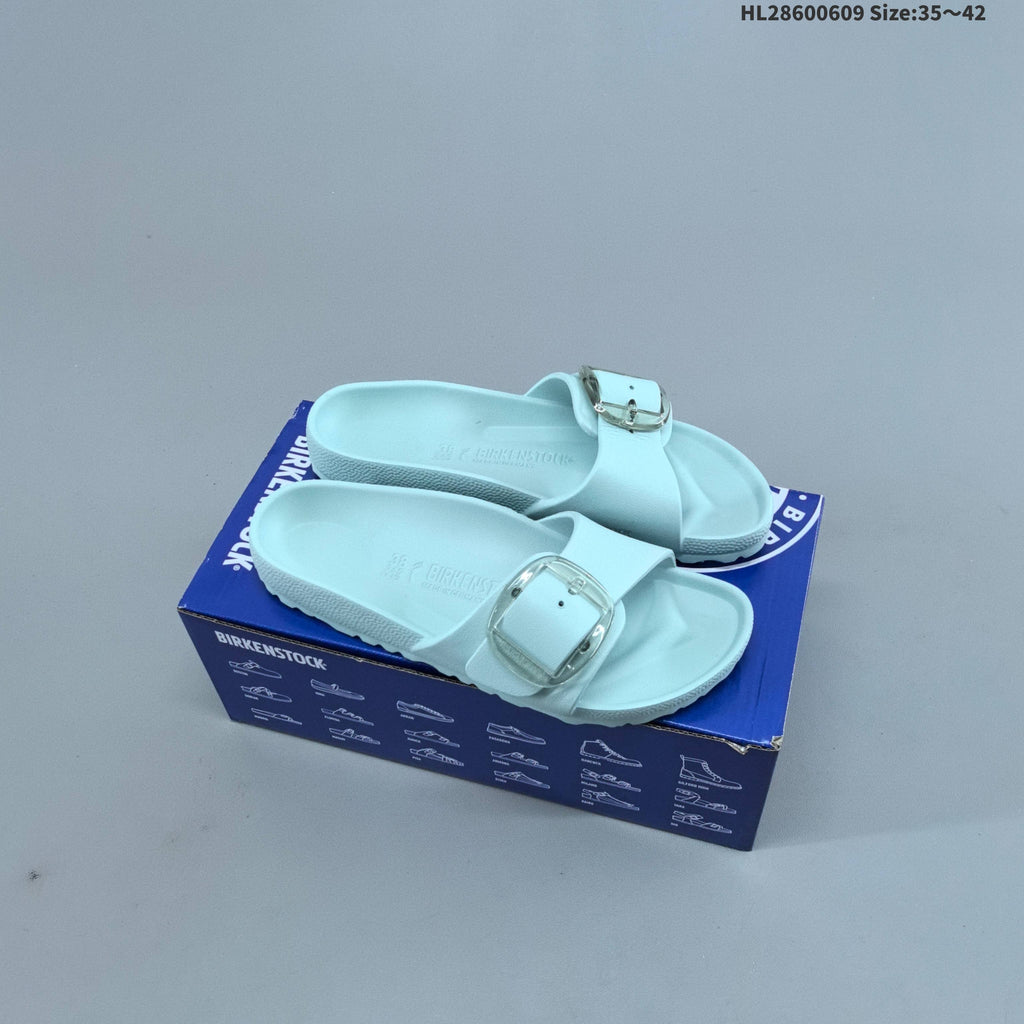 Madrid Big Buckle One-Strap Slide Sandals by Birkenstock - product image from the listing.
