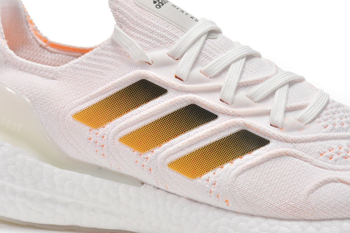 adidas Ultra Boost 2022 Heat.RDY White Flash Running Shoes in Orange GZ0129 - product image from the listing.