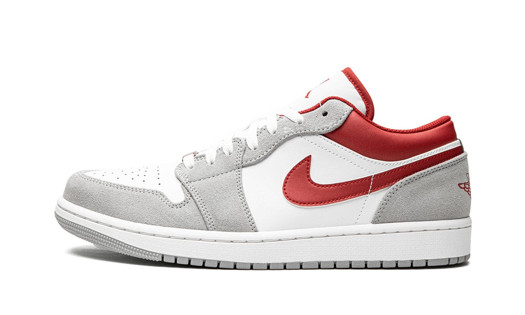 "White / Grey / Red" AIR JORDAN 1 LOW SE - product image from the listing.
