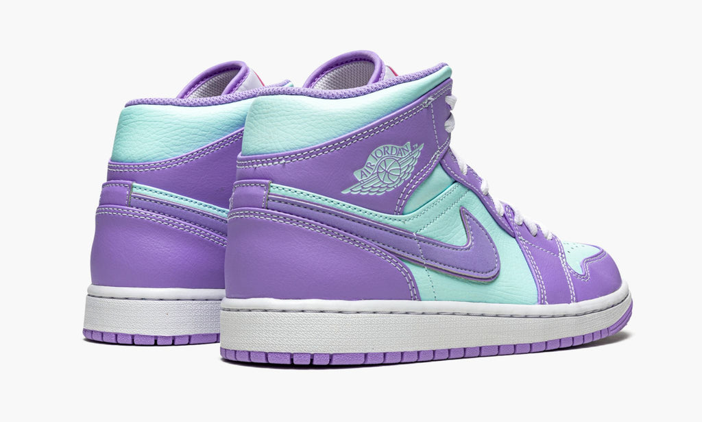 Air Jordan 1 Mid Purple Pulse / in Glacier Blue - product image from the listing.