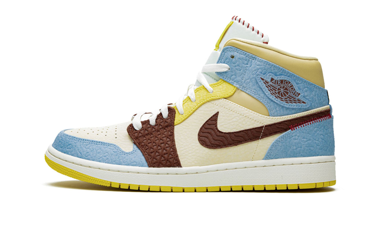 "Maison Chateau Rouge Fearless" Air Jordan 1 Mid SE - product image from the listing.