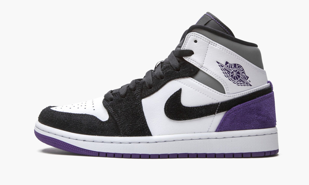Air Jordan 1 Mid SE Court in Purple Suede - product image from the listing.