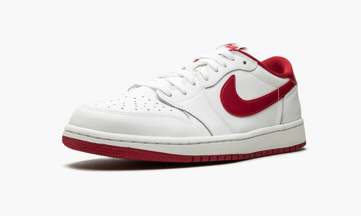 Air Jordan 1 Retro Low OG White / Varsity in Red - product image from the listing.