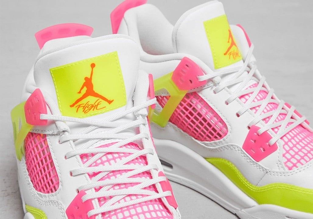 White Lemon Pink GS - Air Jordan 4 Retro - product image from the listing.