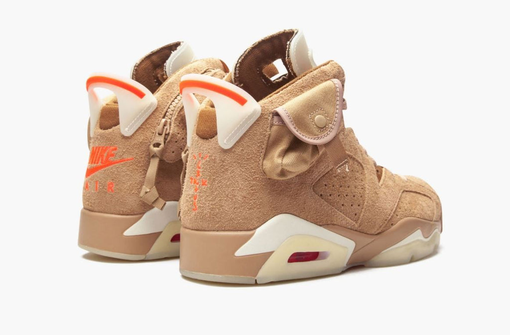 Air Jordan 6 Retro TraviScots British in Khaki - product image from the listing.