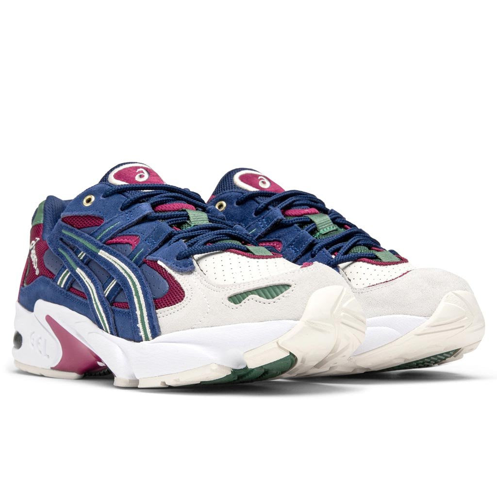 "Academic Scholar" Gel-Kayano 5 OG Birch/Blue Expanse - product image from the listing.