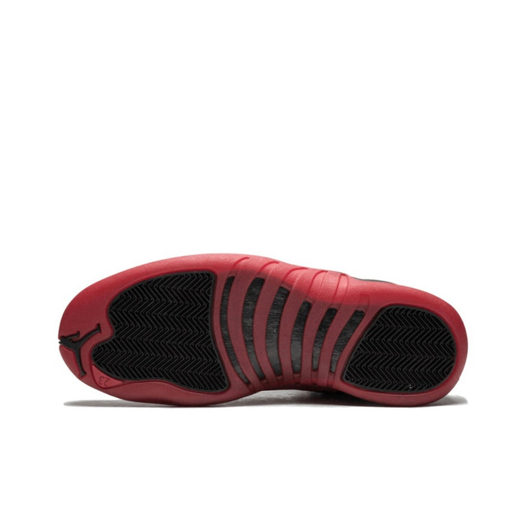 Air Jordan 12 Retro Flu Game Black Red Sneakers - product image from the listing.