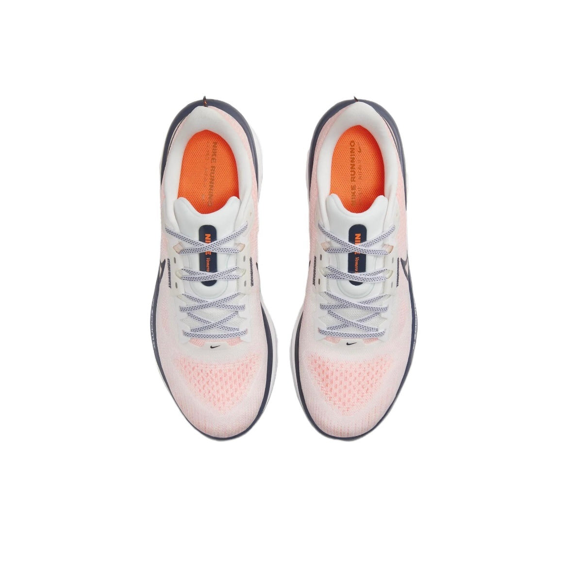 Nike Air Zoom Vomero 17 Running Shoes in White Orange FB1309-102 - product image from the listing.