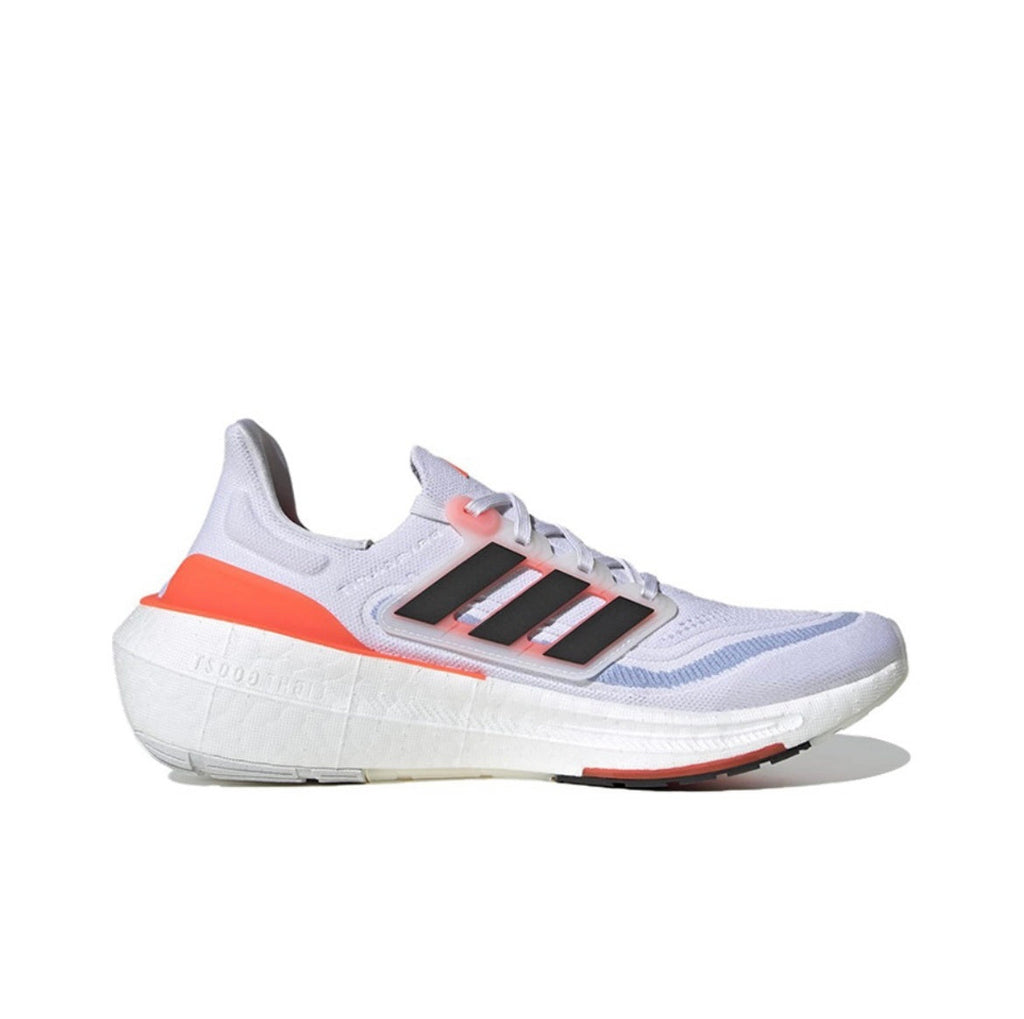 Adidas Ultraboost 23 Running Shoes in White Black Orange HQ6351 - product image from the listing.